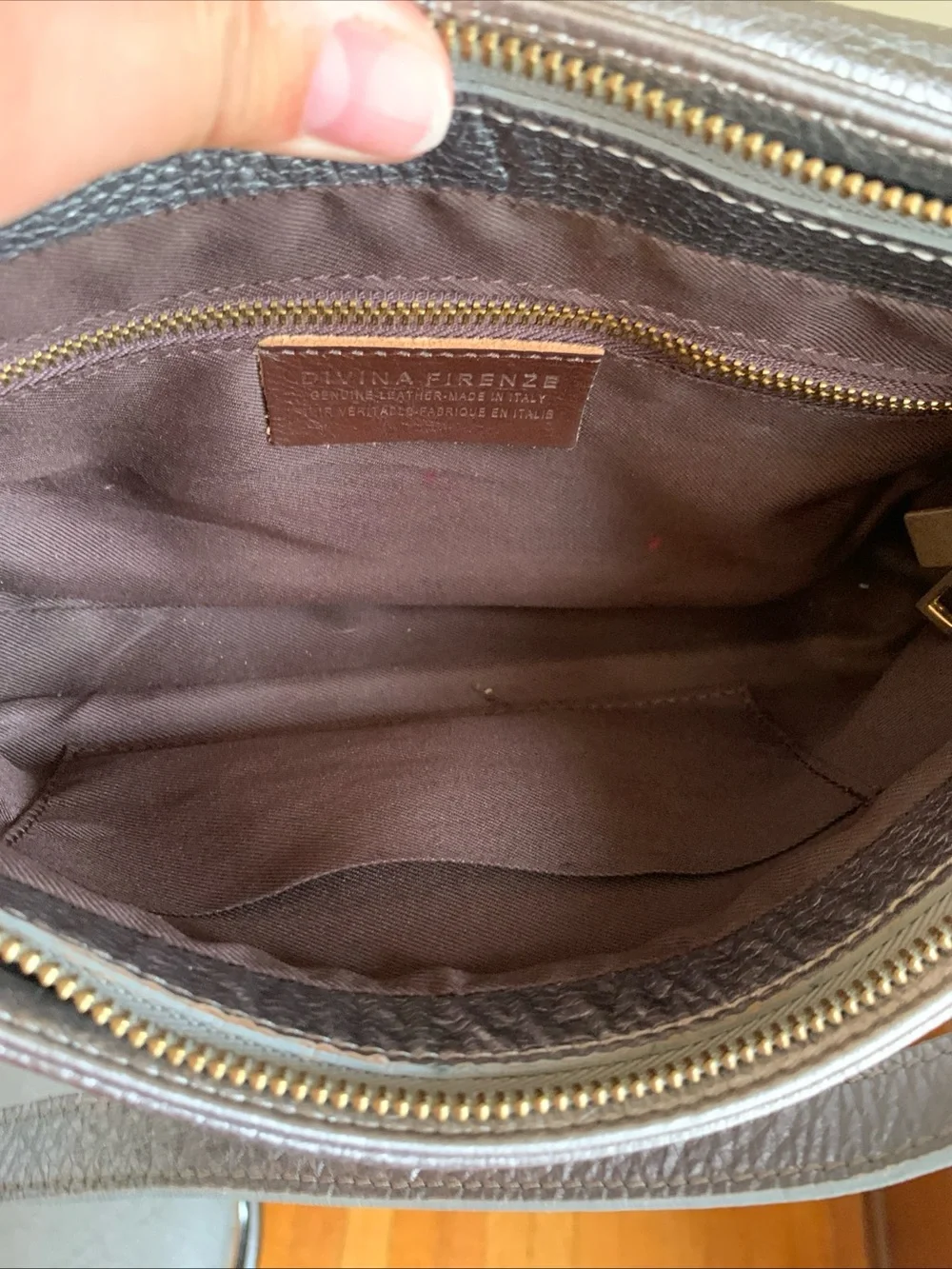 Divina Firenze Bag Purse shoulder/Crossbody Leather Silver Evening made in Italy - Picture 13 of 14